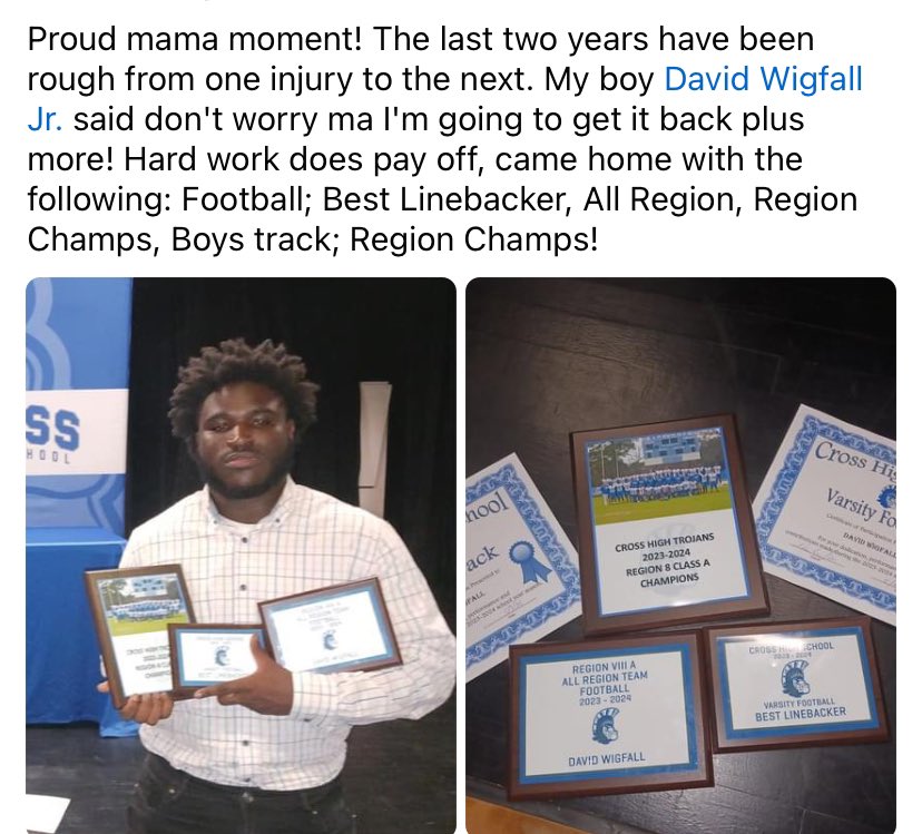USCCross2024's tweet photo. @Dwigfall87 is a great example of what hard work, Looks like!!! Keep grinding and trusting the process.. @Trojansblue @Newberry_FB @Wofford_FB @NGUFootball1 @CSUFB @TopPreps @SunilSunderRaj3 @SCState_Fb @CoastalFootball @CitadelFootball @BrevardF5 @cmueaglesFB https://t.co/jHRQtlKs1L