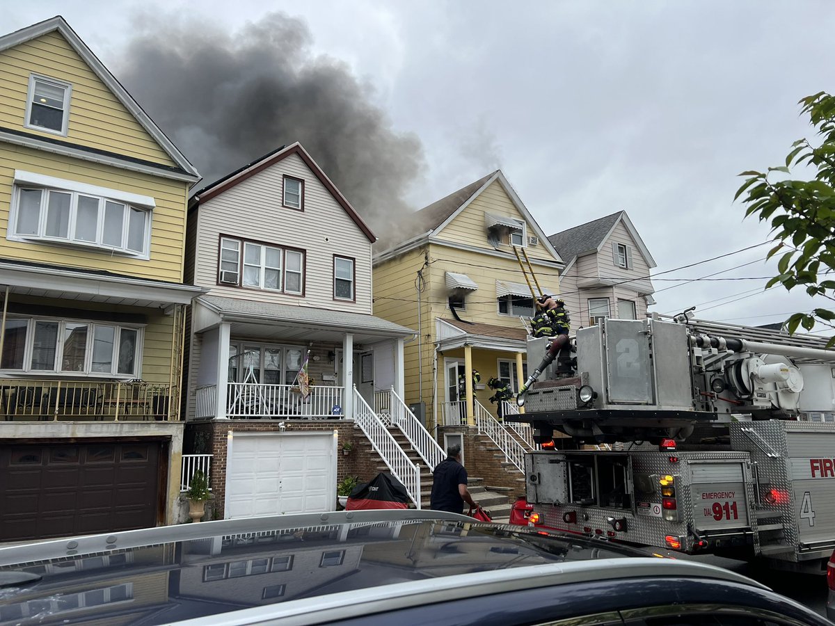 BFD is operating at multiple alarm fire on E 15th St. Avoid this area. @CityofBayonne