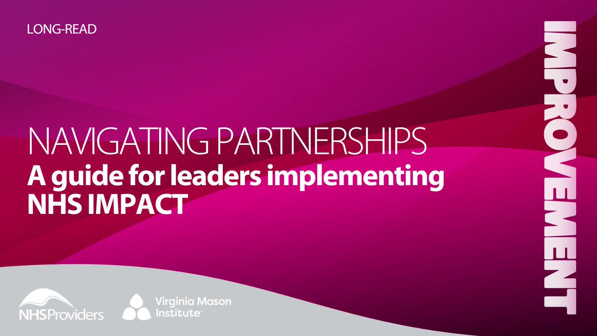 💭 How can partner organisations help trust leaders deliver NHS IMPACT? Brenda McLeod, @VM_Institute, explores how engaging a partner can help leaders manage the required shifts in culture, equity, management practice and improvement capabilities. 📄➡️ bit.ly/44Dsoy3