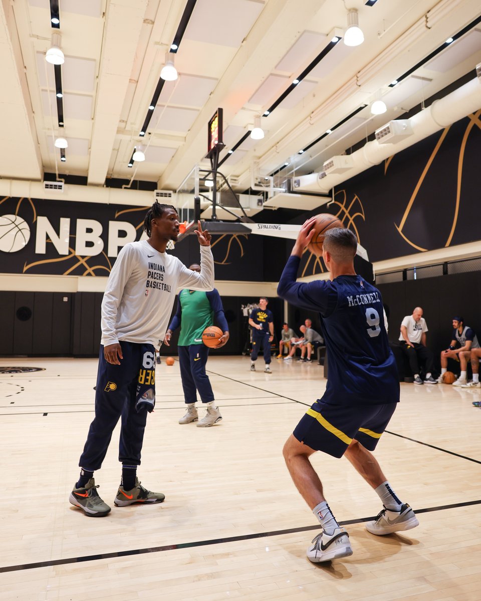 Playoff mode activated with the @Pacers at NBPA Office Hours 🔒 Presented by @HSpecialSurgery