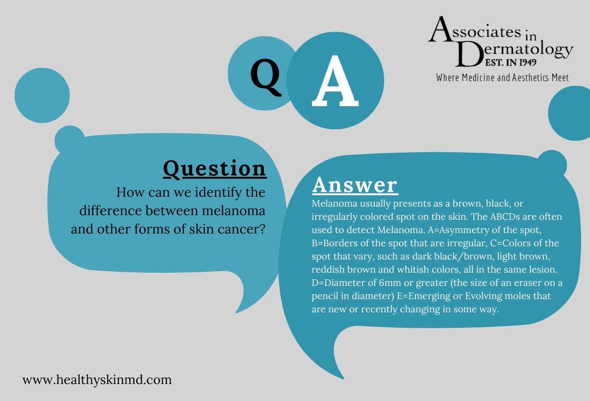 Today is Melanoma Monday. Melanoma is one of the most severe forms of skin cancer. Our team of experts answer some of the most commonly asked question related to Melanoma. Share this post to help raise awareness!
#melanomamonday #melanomaawareness #cancerawareness #skincancer