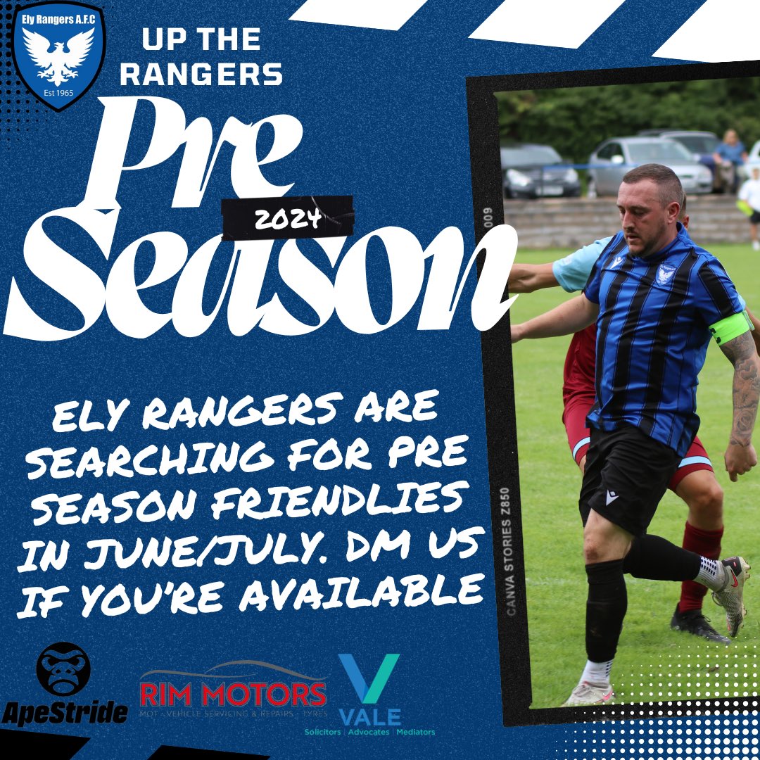 𝐎𝐧𝐰𝐚𝐫𝐝𝐬 𝐌𝐚𝐫𝐜𝐡!👉 Dates available: Saturday 29th June Tuesday 9th July Saturday 13th July Come and challenge yourself against the Rangers 💙🖤