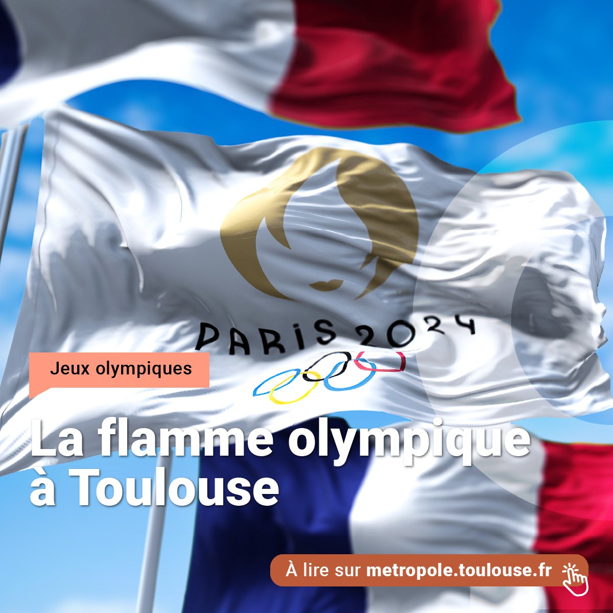 La flamme olympique fait étape à Toulouse vendredi 17 mai. Venez soutenir les porteurs de flamme et participez à la célébration au fil des animations sportives prévues dans la ville. Attention à la circulation ! 🔗 metropole.toulouse.fr/actualites/la-…