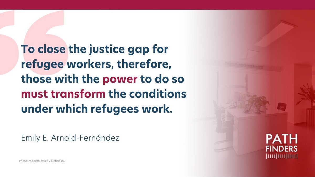 🌍 Improving #AccessToJustice for refugee workers is challenging but essential. 🔑 Some key recommendations to start dismantling barriers to access include: 🏛️ Investing in effective justice strategies 💰 Supporting legal empowerment ⚖️ Using existing legal instruments 💼…