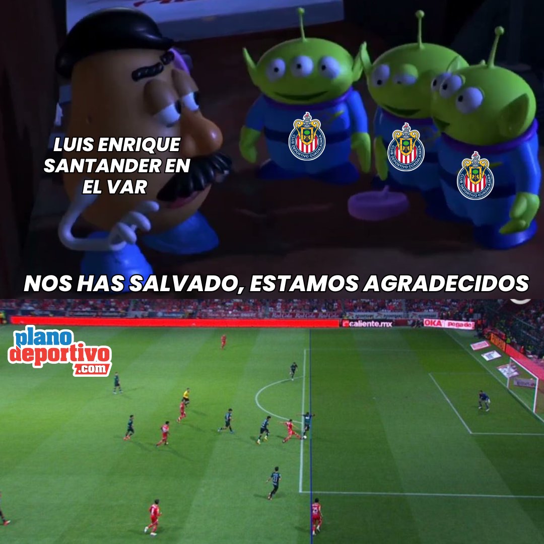 ¡El “Chivahermano” favorito 😂! Así reaccionaron los aficionados del Guadalajara, al ver que anularon el gol del Toluca. Todos los detalles: tinyurl.com/3989ypfe #Toluca #Chivas #Liguilla