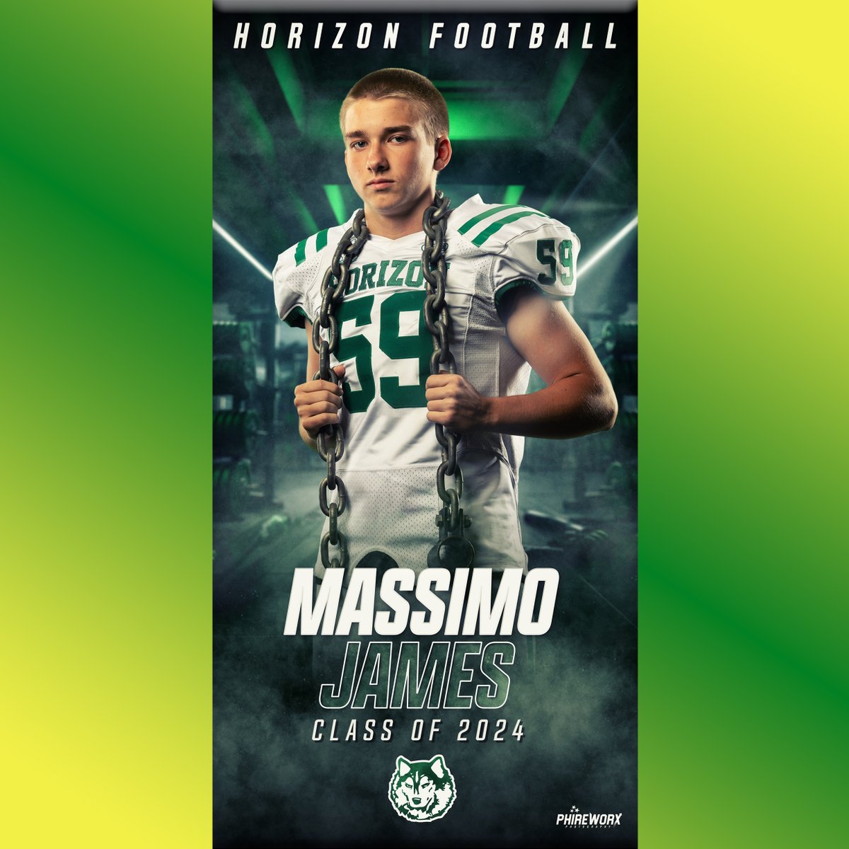 Last shoutout to our Sr. #59 Massimo James. Best of luck to you with your future endeavors! #Huskyfamily @HorizonFootball @HHSathleticsAZ @PVUSDATHLETICS