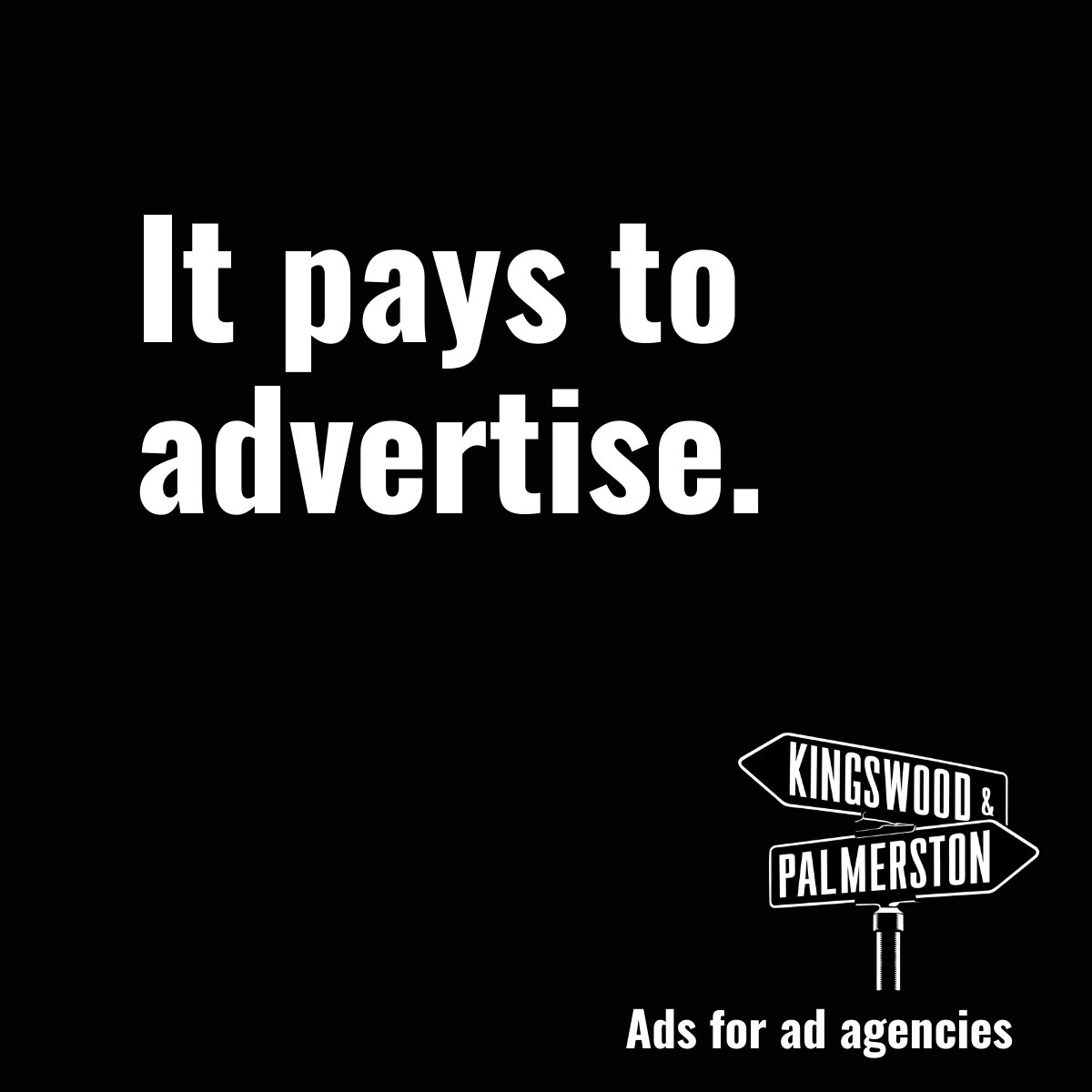Tell me again why ad agencies don't advertise. #advertising #adsforadagencies