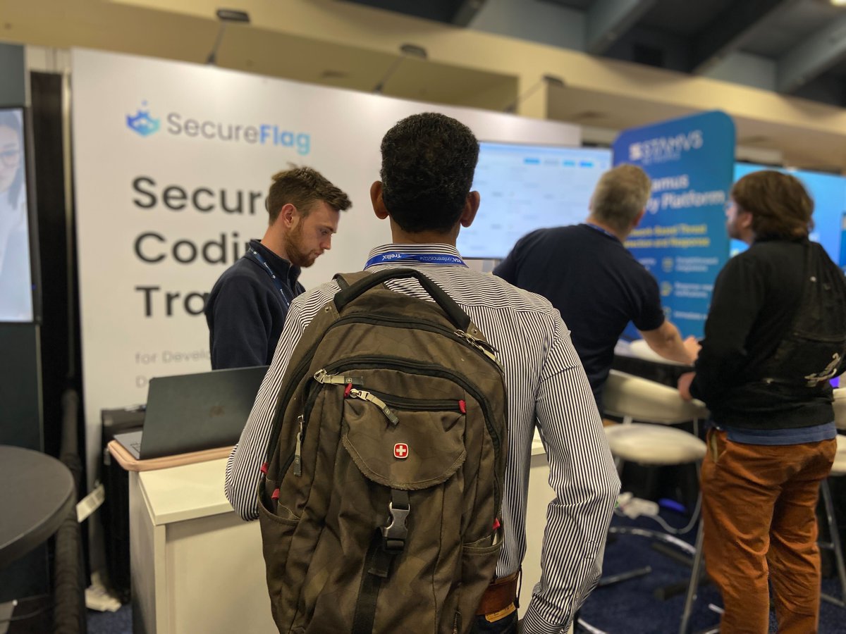 SecureFlag's tweet image. Last week, SecureFlag had a fantastic time at #RSAC and #ItaliaSec, meeting with many of you.
We enjoyed chatting about our #SecureCodeTraining platform and #ThreatModeling with ThreatCanvas.
Thank you to everyone who took the time to chat with us and being part of our journey!