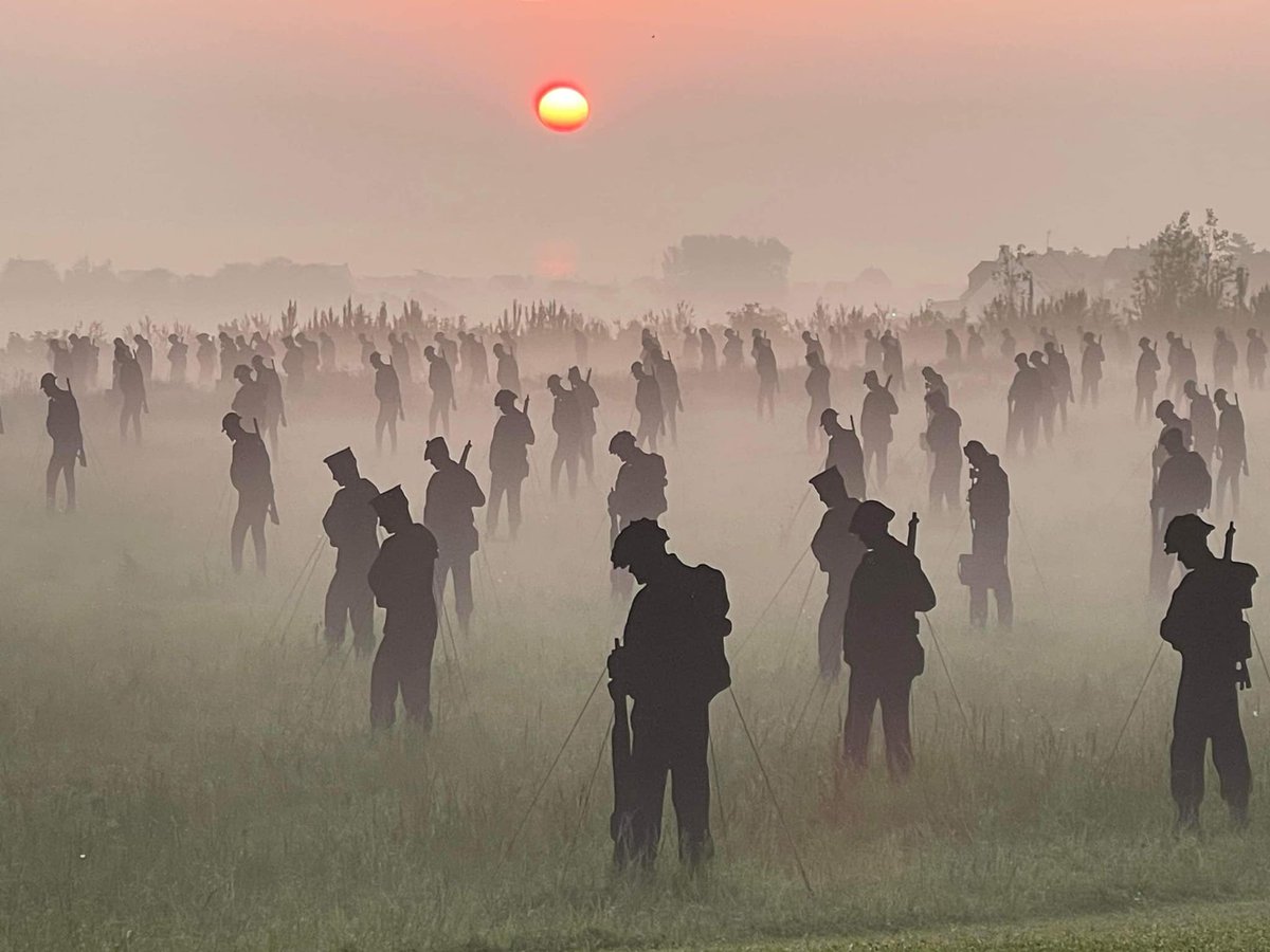 Standing with Giants silhouettes at sunrise. #DDay80 
Credit - Amanda Walden