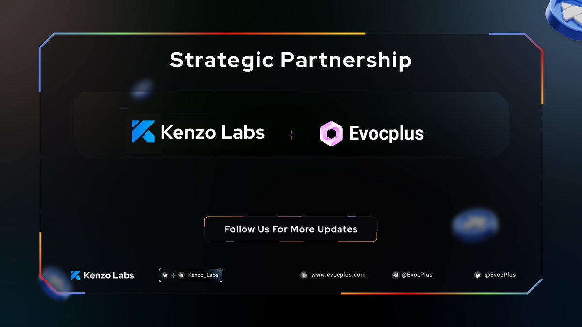 📢 We are pleased to announce our new partnership with @EvocPlus ✨ Evocplus is a comprehensive digital platform featuring its own secure crypto wallet as the core component, enabling users to manage their digital assets efficiently. It also offers robust staking options to grow