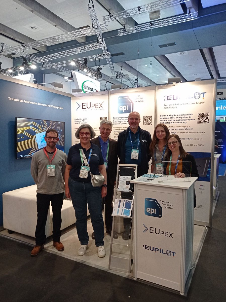 🚀#ISC24 is on!

Come and chat with @pilot_euproject, @EUPEX_pilot, and @EuProcessor at booth H19!

📢 Join us at the BoF session 'European Processor Initiative & the Pre-Exascale Pilots' on Wednesday, May 15, 4:00-5:00 pm, Hall F - 2nd floor

@BSC_CNS @Eviden_Compute