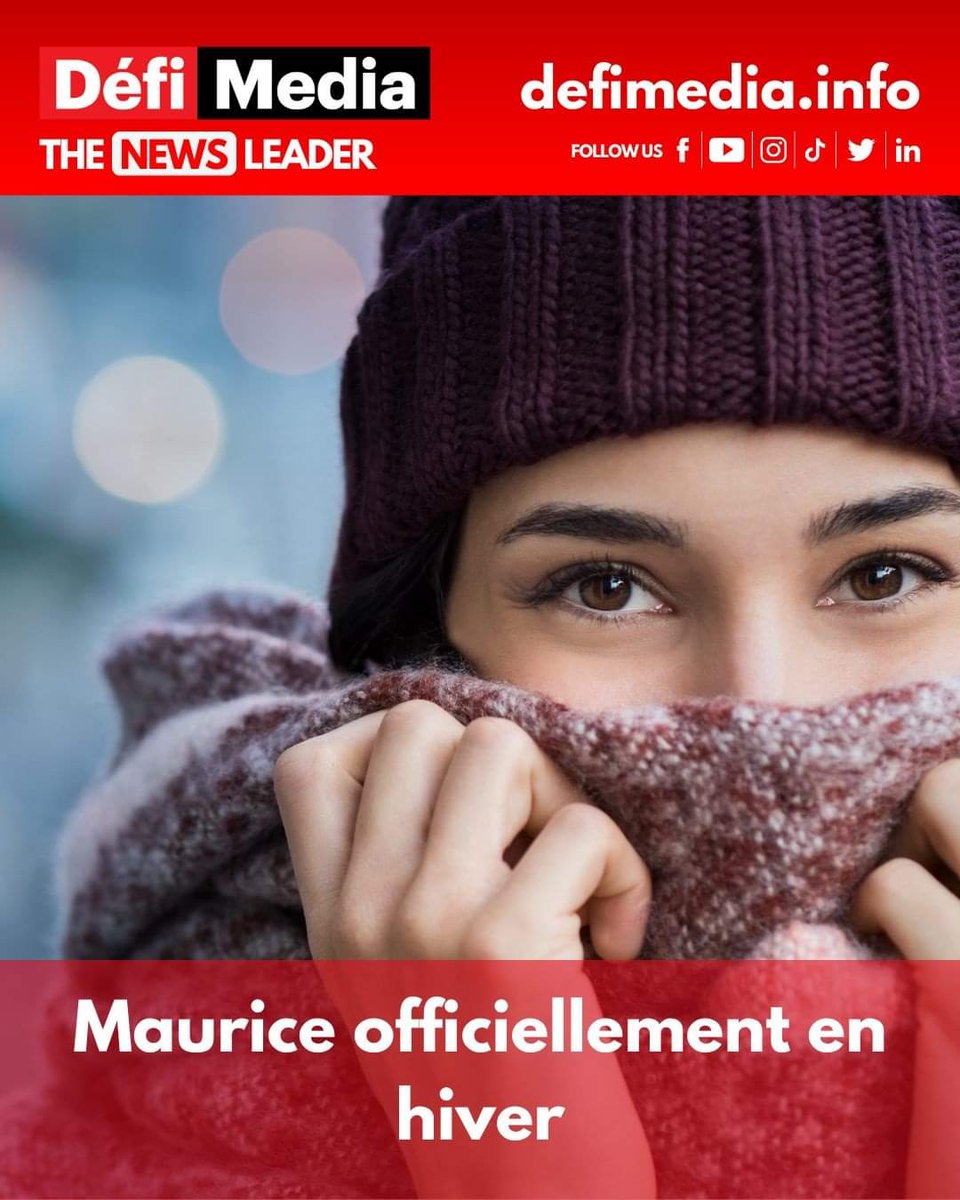 Si vous venez à Maurice entre Mai et octobre, préparez vous. 

(<a href="/defimediainfo/">defimedia.info</a>)