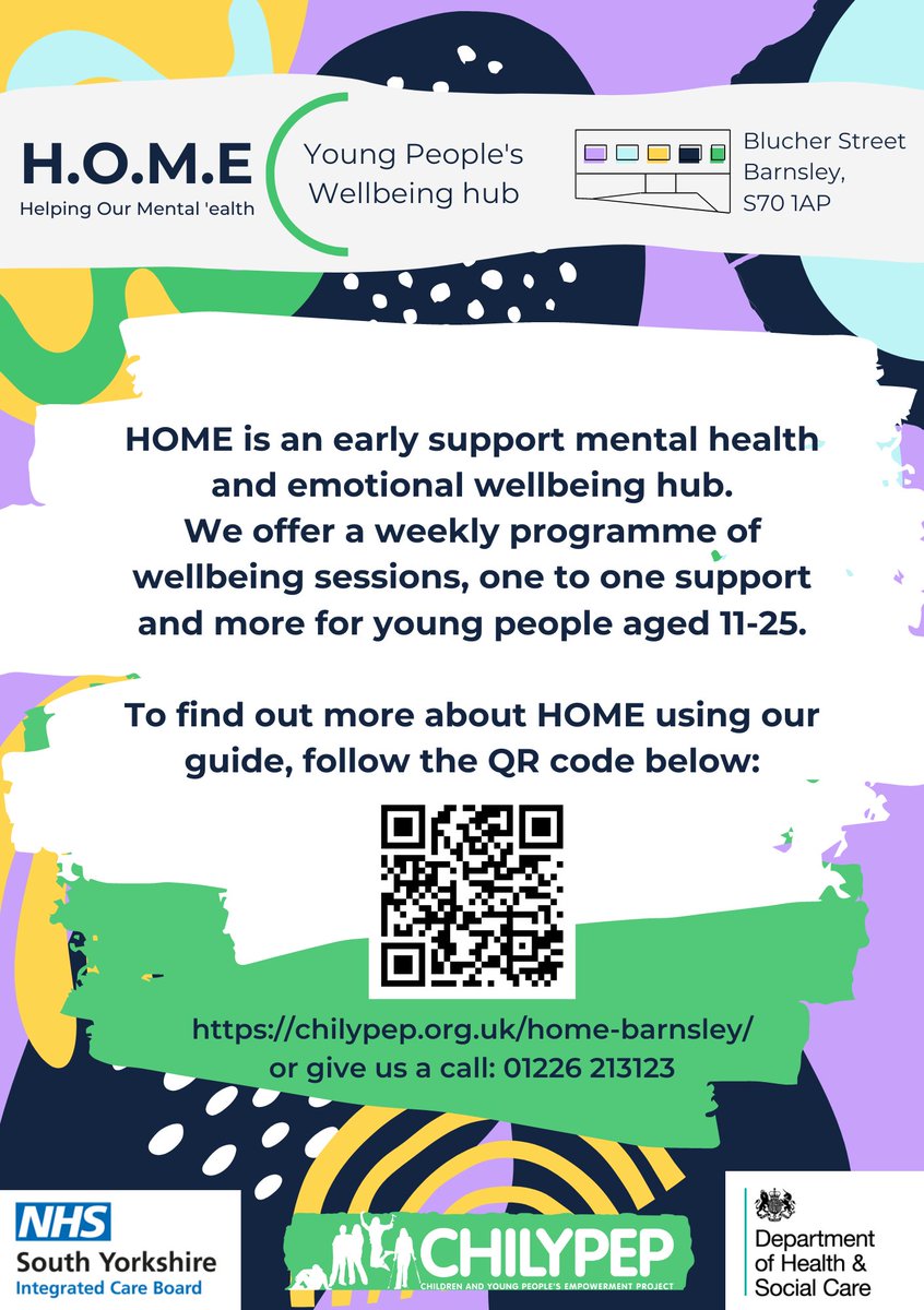 Chilypep HOME are supporting young people this #MentalHealthAwarenessWeek at local schools and colleges in Barnsley. All the information provided at our stalls can be found here: chilypep.org.uk/home-barnsley/ and get in touch if you want to speak to us.