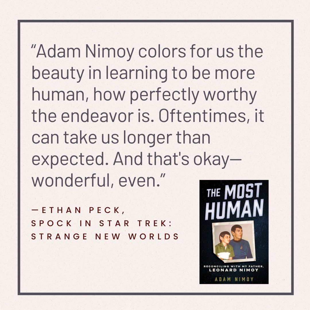 Thank you @ethangpeck for blurbing my upcoming memoir, THE MOST HUMAN 🙏🖖