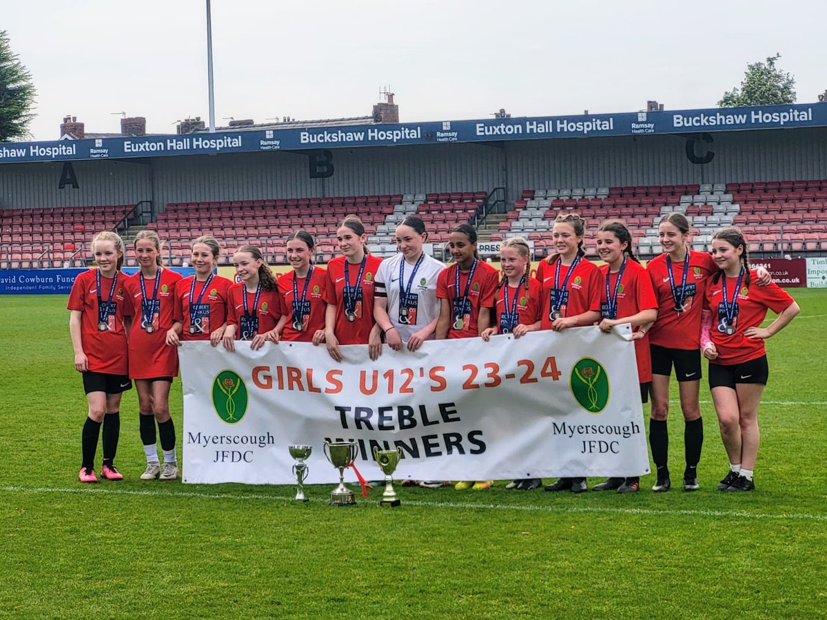 🏆 MJFDC U12 girls @LancashireFA champions 🔴⚫️⚫️