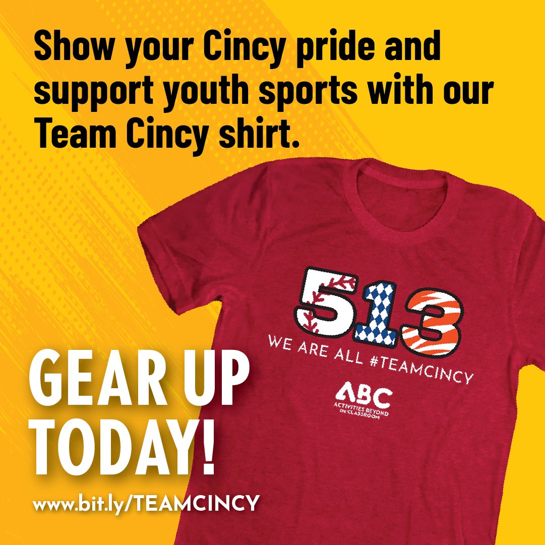 Join @ABCcincy @Reds @Bengals @fccincinnati on 513 Day to celebrate our city's collaborative spirit & to support the next generation of athletes. All proceeds support youth sports in @IamCPS @iamcpsathletics! #TeamCincy cincyshirts.com/products/513-t…
