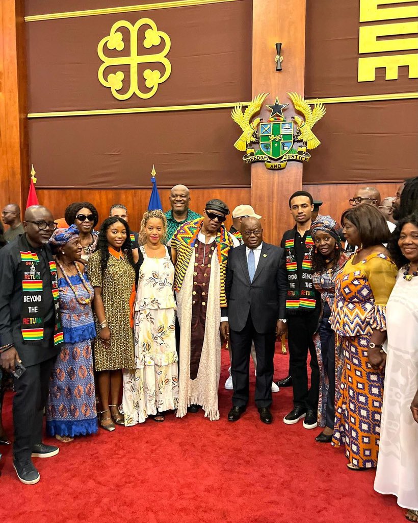Legendary musician Stevie Wonder is in Ghana. The best country in Africa 🇬🇭♥️