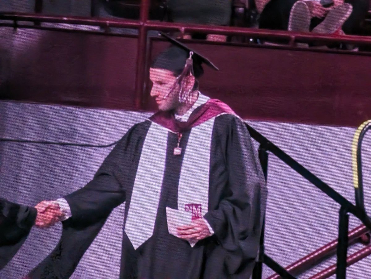 So proud of our #GISD district graduates. #STHS Dr. Lionel Malnutac, RSE's very own Mrs. Sylvia Ramirez, STHS Mr. Nick Thomas, and my son Patrick Cuen hoping to join the teacher ranks. Thank you #NMSU.