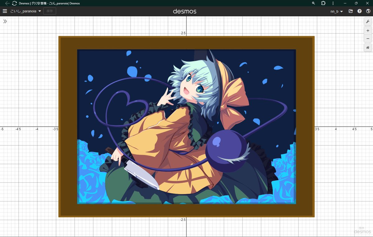 関数アートで、【Paranoia】古明地こいしを作りました！！！
#関数アート #こいしの日 #5月14日はこいしの日 #ダンカグ