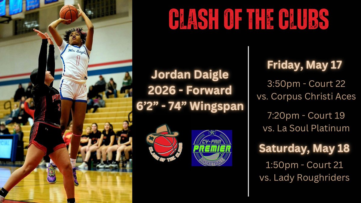 I’m sooooo ready for Clash of the Clubs this weekend!! Coaches come check me and my team out. ⛹🏽‍♀️🏀 #LevelUp #ClashOfTheClubs #WBB 

@ORHSGBB @cyfairpremier @coachPHkicks @LindsaySEdmonds @CoachNick_G @CoachStevensACU @RayPatche @Coach_Z_Antoine @CoachTeymer @CoachJericka @jeffdow
