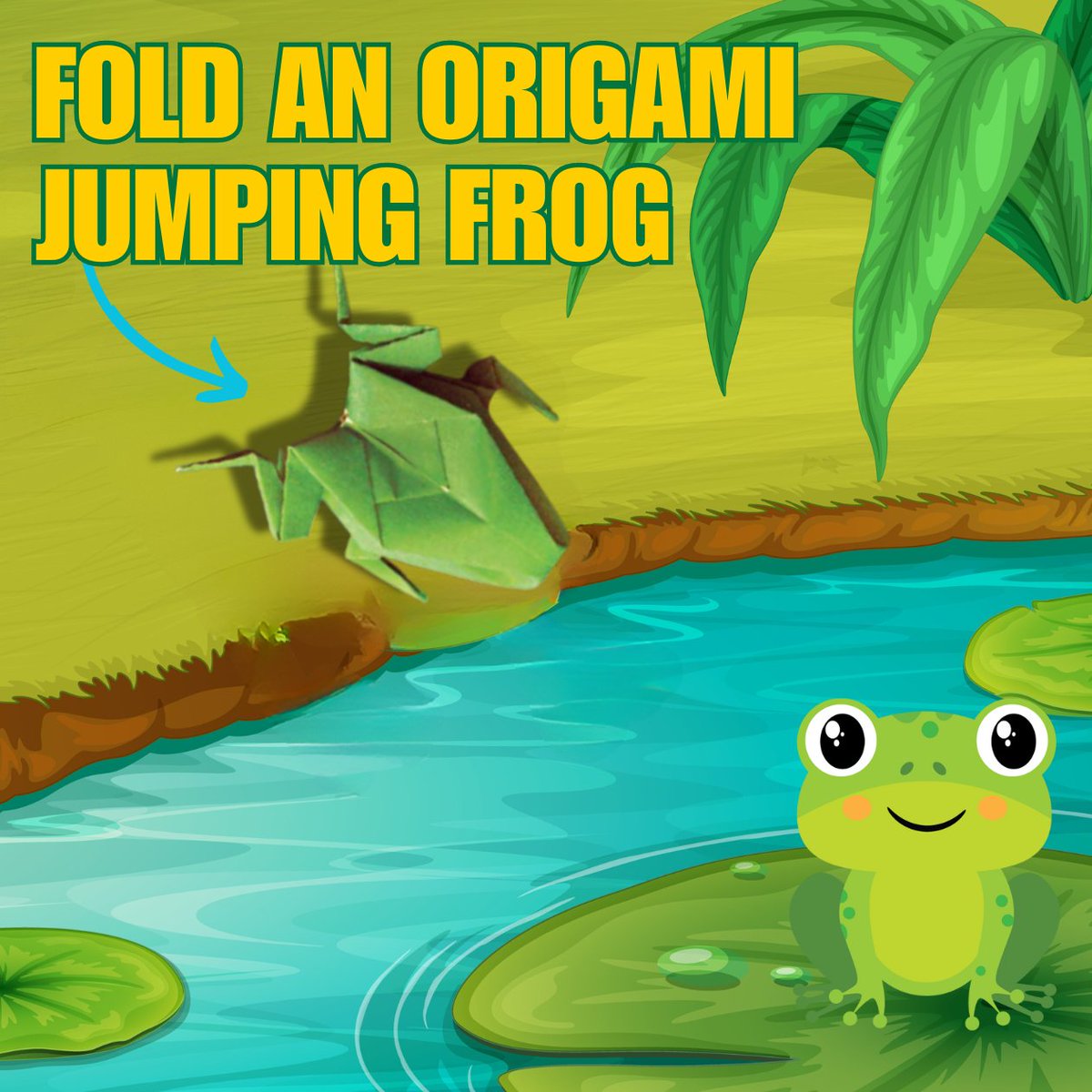 Did you know that today is National Frog Jumping Day?! 🐸 In honor of this glorious occasion, we wanted to share some instructions on how to fold your own origami jumping frog! 😃 🤲 Grab your favorite Tuttle origami paper & hop on over to the tutorial: l8r.it/J8w4