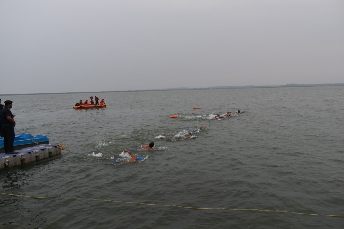 'COMPETITION BREEDS EXCELLENCE' Intra zonal Ironman competition of NZ hosted by 15 Bn NDRF today. Rescuers participated in Solo events i.e. Swimming, cycling & racing with great perseverance against hot and humid conditions and set high benchmarks. @NDRFHQ @ndmaindia @ANI