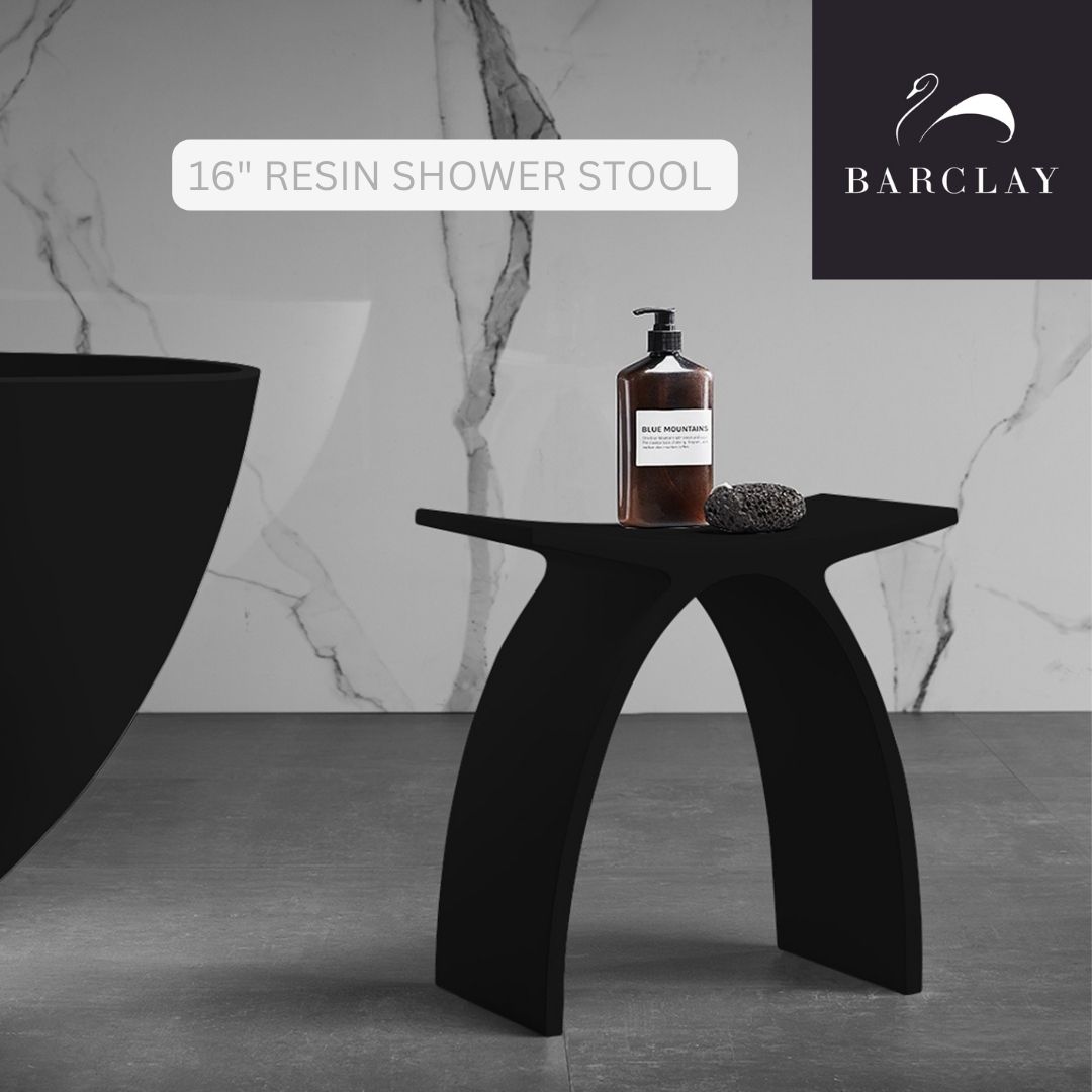 Add a touch of comfort and style with this Resin Shower Stool from Barclay.

#BarclayProducts #SpecialbyDesign #Resin #showerstool