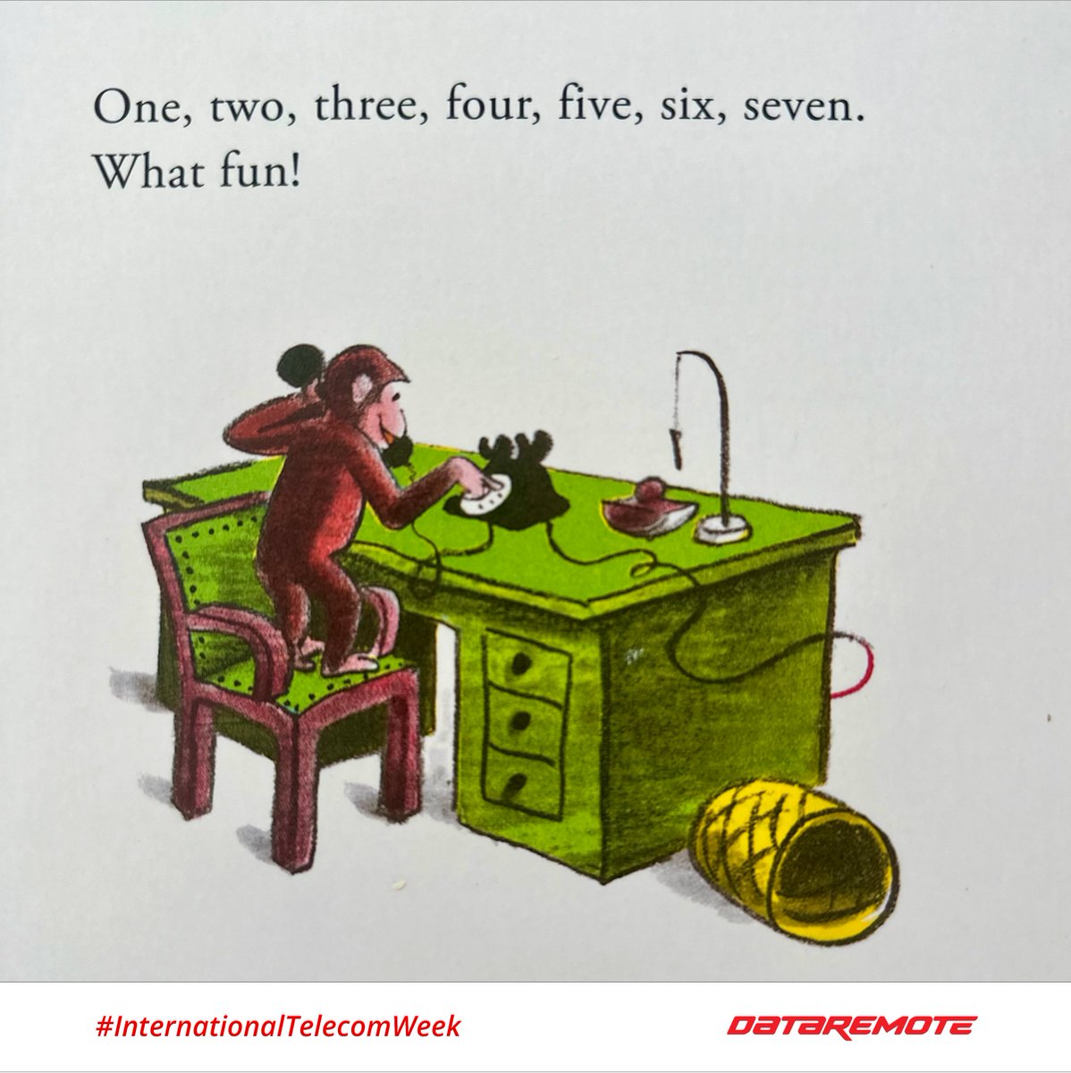 dataremote's tweet image. Telecom is a part of every aspect of our lives, including children’s books!

#ITW #ITW2024 #InternationalTelecomsWeek #Telecoms #Telco #meetings