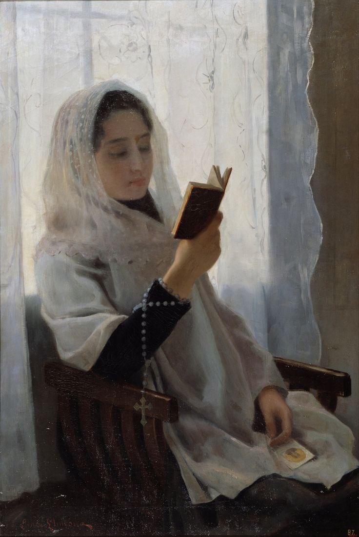 Joan Llimona  (1860 - 1926)  Reading