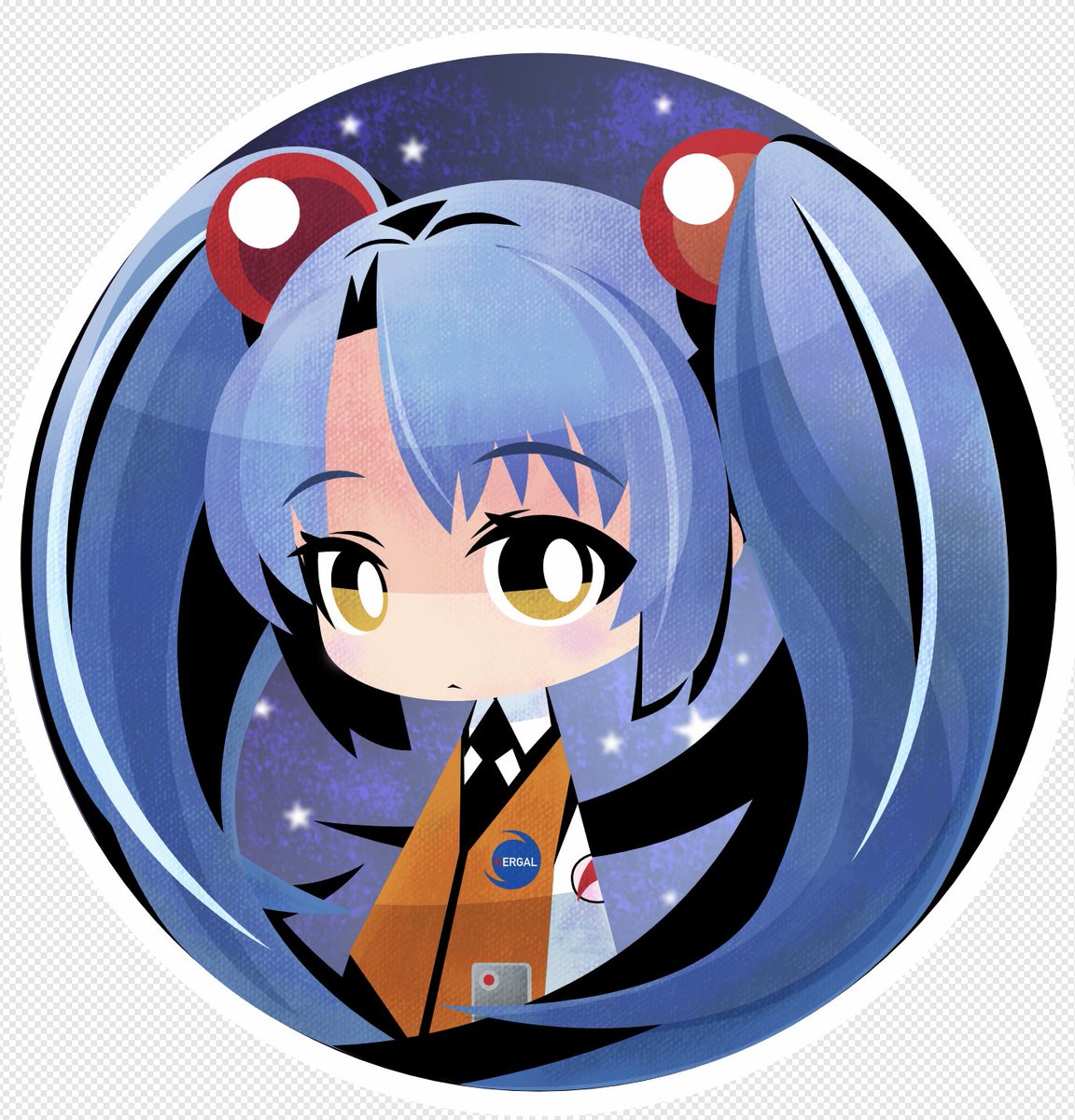 hoshino ruri 1girl solo long hair looking at viewer hair ornament twintails blue hair  illustration images