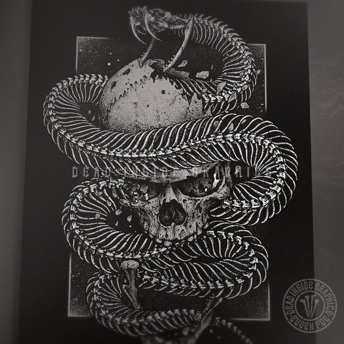 A bit of past work. This one is from 2013, can't believe it's more than 10 years, looks fresh to me though 

#snake #snakeskeleton #viper #aspid #darkart #darkgraphic #darkillustration #skeleton #drawing #ink #undead #alternativeart  #horror #grimdark #skull #stippling #dotwork