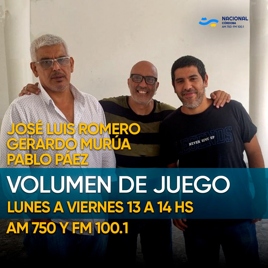 🎙️#AIRE Comienza #VolumendeJuego ⚽️🥊🎾🏉🏀⚾️🏐
⚽️ Con José Luis Romero, Gerardo Murúa y Pablo Páez por #NacionalCórdoba.
🎚️🎛️Controles: <a href="/MamboPablo/">Pablo Mambo</a>

📻AM 750 - FM 100.1
🖥️⬇️
onx.la/0c104
📱Descarga la APP onx.la/9b549