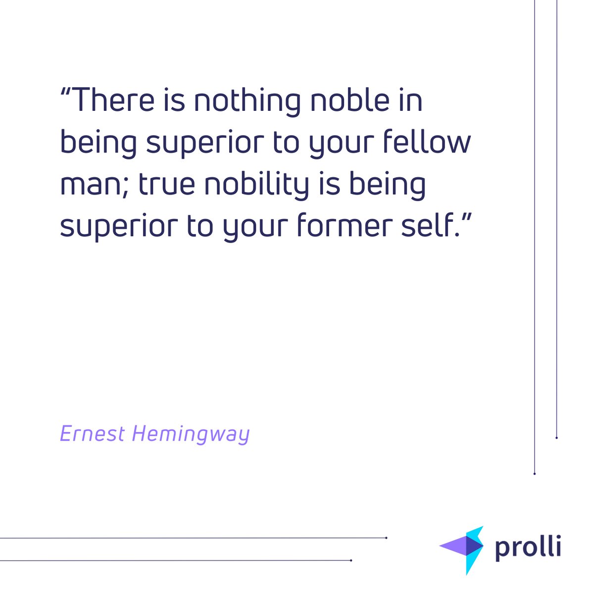 Don't miss out on valuable insights and updates – Follow @prolliapp ❤️ and be part of the journey as we approach our store launch!!

#QuoteOfTheDay #InspirationalQuotes #MotivationalQuotes #LifeQuotes #PositiveQuotes #WordsOfWisdom #DailyQuotes #prolli #prolliapp #ernesthemingway