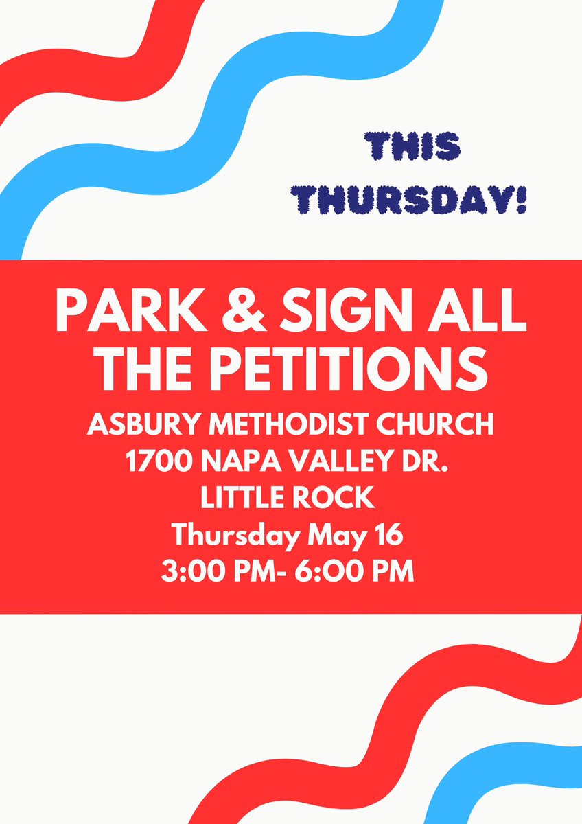 Come sign the Arkansas Educational Rights Amendment and other petitions this Thursday in #LittleRock!