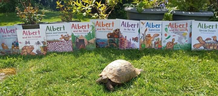 All our #ALBERTthetortoise #books are #inspired and #endorsed by real ALBERT. #AvailableNow seven ALBERT #picturebooks, #BoardBook ALBERT and his Friends, #ActivityBook ALBERT PUZZLES AND COLOURING. Alberttortoise.com #tortoise #bookseries #garden #illustrations #bookish