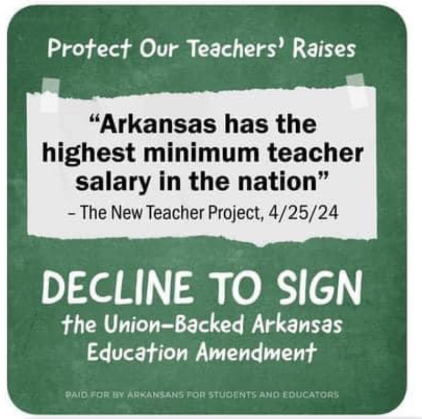 The #vouchers crowd & their big-money backers are, to no one's surprise, spreading disinformation about the #AREducationalRightsAmendment. The amendment does NOT affect the $50K starting salary for teachers set out in LEARNS. And teachers aren't unionized in #Arkansas.
#arpx