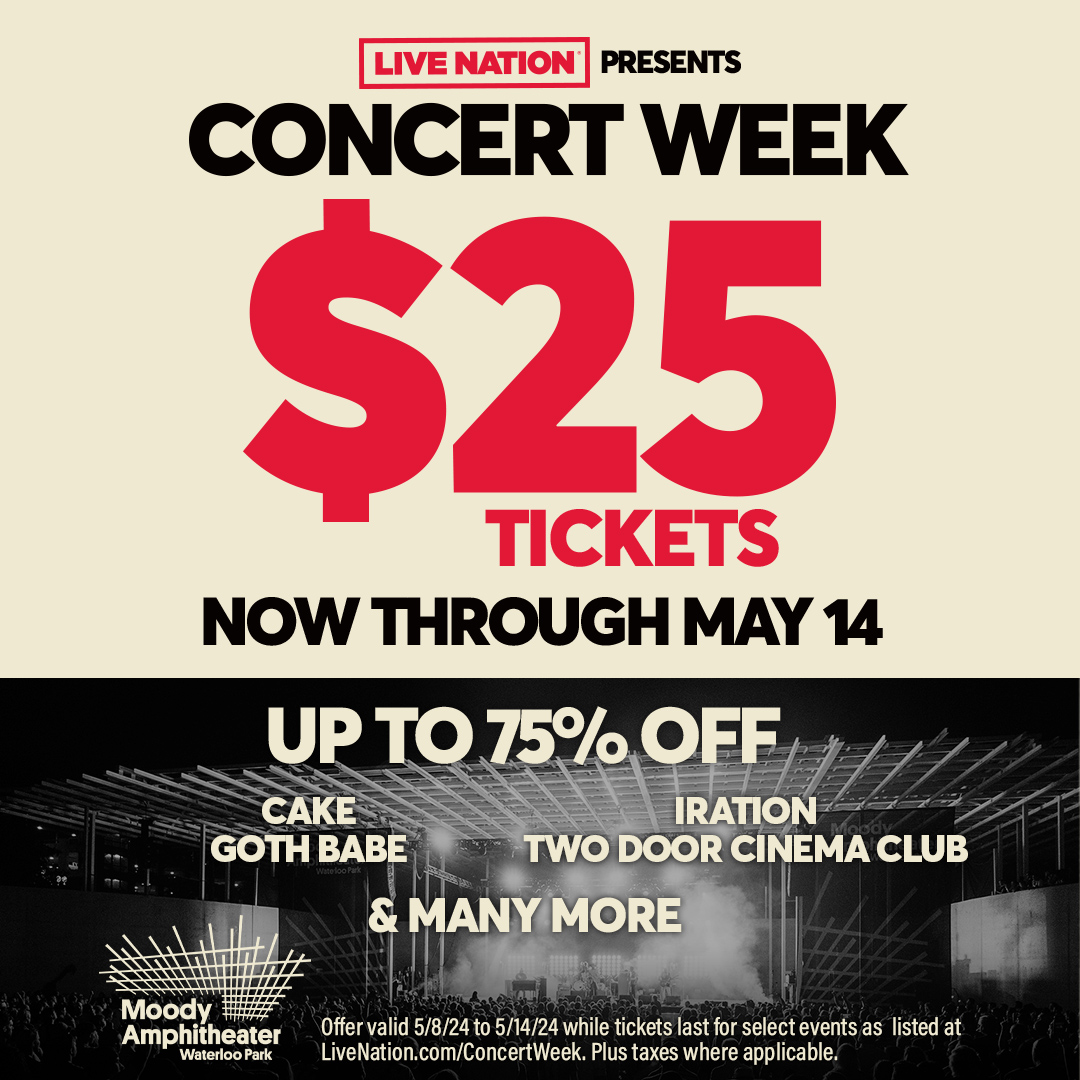 Last chance for $25 tickets to select shows through the rest of the year! Live Nation’s Concert Week ends tomorrow. Grab your tickets now at livenation.com/concertweek! 🙌