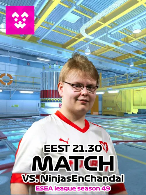 I'd like to point out we are 420th in the standings.

🏆 <a href="/ESEA/">ESEA League</a> Open (5-5 W/L)
🆚 NinjasEnChandal
📅 May 13th (today)
🕤 21:30 Eastern 🇪🇺 (20:30 Central 🇪🇺)
🇬🇧 twitch.tv/fnexie