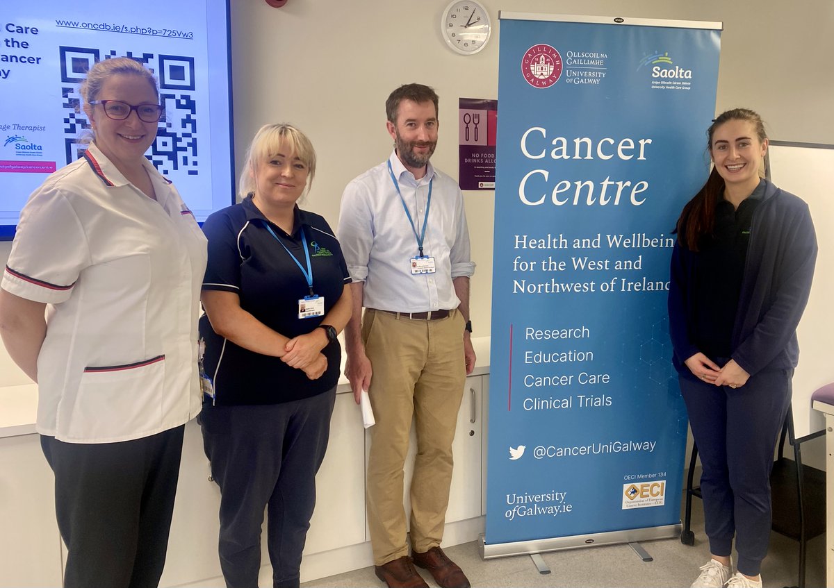 Thank you to Karen (Speech and Language), Meghan and Aoife (Physiotherapy) for presenting their work in Head and Neck Cancer at the #CancerMCAN Seminar Series - inc. their @HSEResearch funded project. #WeHSCPs #CancerWestNorthwest @GUHAcademic @saoltagroup @OECI_EEIG