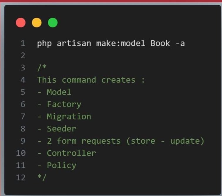 mktheitguy's tweet image. Create all needed classes with following
#laravel #php #web #webdevelopment #phpfranework #code #programming