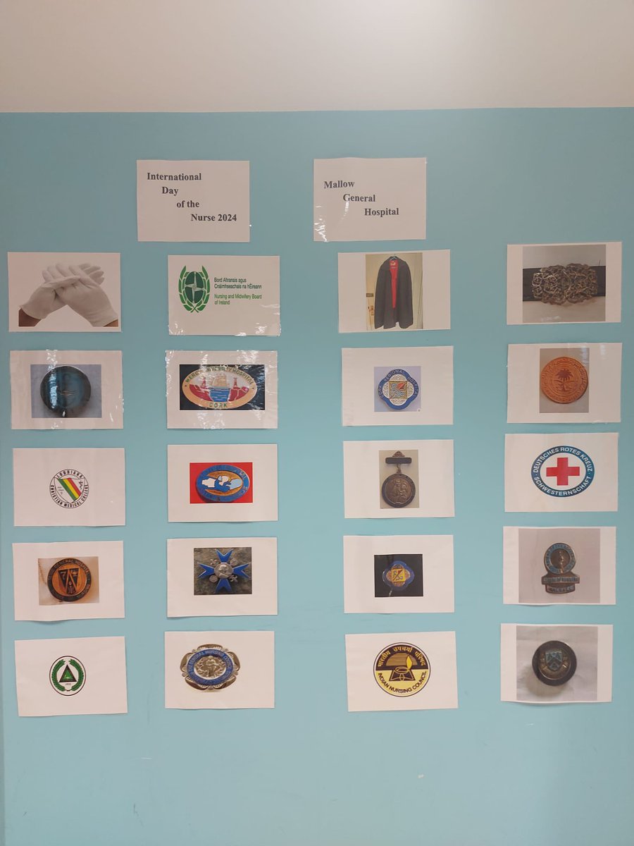 Mallow General Hospital Celebrates International day of the Nurse with display of nurse bages, belt buckles & nurses cape