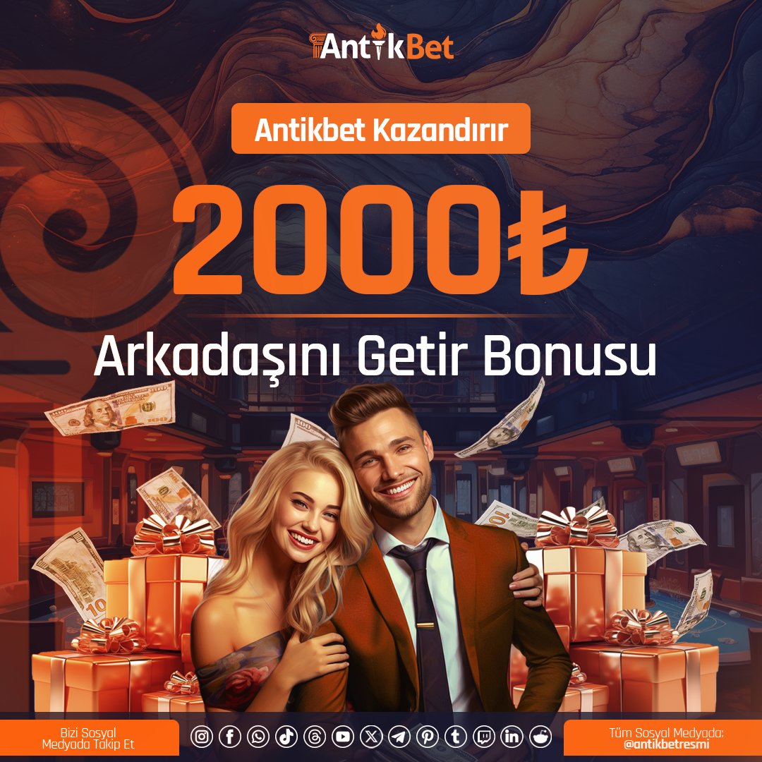 💫#Antikbet ile Kazanmaya Davetlisin, Heyecan Seninle❗️ 👫#ArkadaşınıGetir Sınırsız 2000₺ Kazan❗️ 🎁Antikbet'te Kazanmanın Sırrı, Arkadaşını Getir, Kazançları Katla❗️ 🚀#Bonus AL: antikbetortaklik.com/r/Antikbet #denemebonusu #slot #casino #bahis #bet #freespin #FreeBet #casino