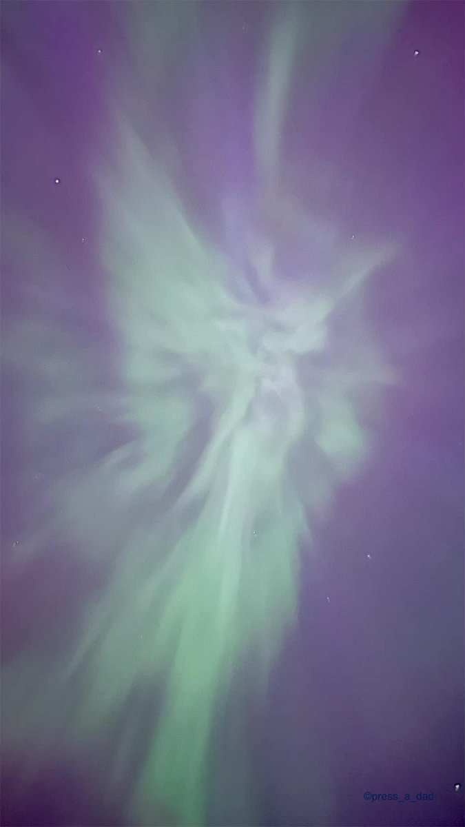 Angel in the light. Unedited from tonight’s solar storm above Georgian Bay