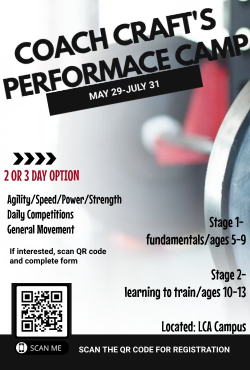 Mitch Craft (@mitchcraft4211) on Twitter photo At <a href="/LCAKnights/">LCAKnightsSports</a>, we’re all about one thing - results!
The summer is rapidly approaching.
It’s perfect time for your young athlete to put their nose to the grind, get focused, and step into being the athlete that they want to be.
I want to give your athlete all the ammo they At <a href="/LCAKnights/">LCAKnightsSports</a>, we’re all about one thing - results!
The summer is rapidly approaching.
It’s perfect time for your young athlete to put their nose to the grind, get focused, and step into being the athlete that they want to be.
I want to give your athlete all the ammo they
