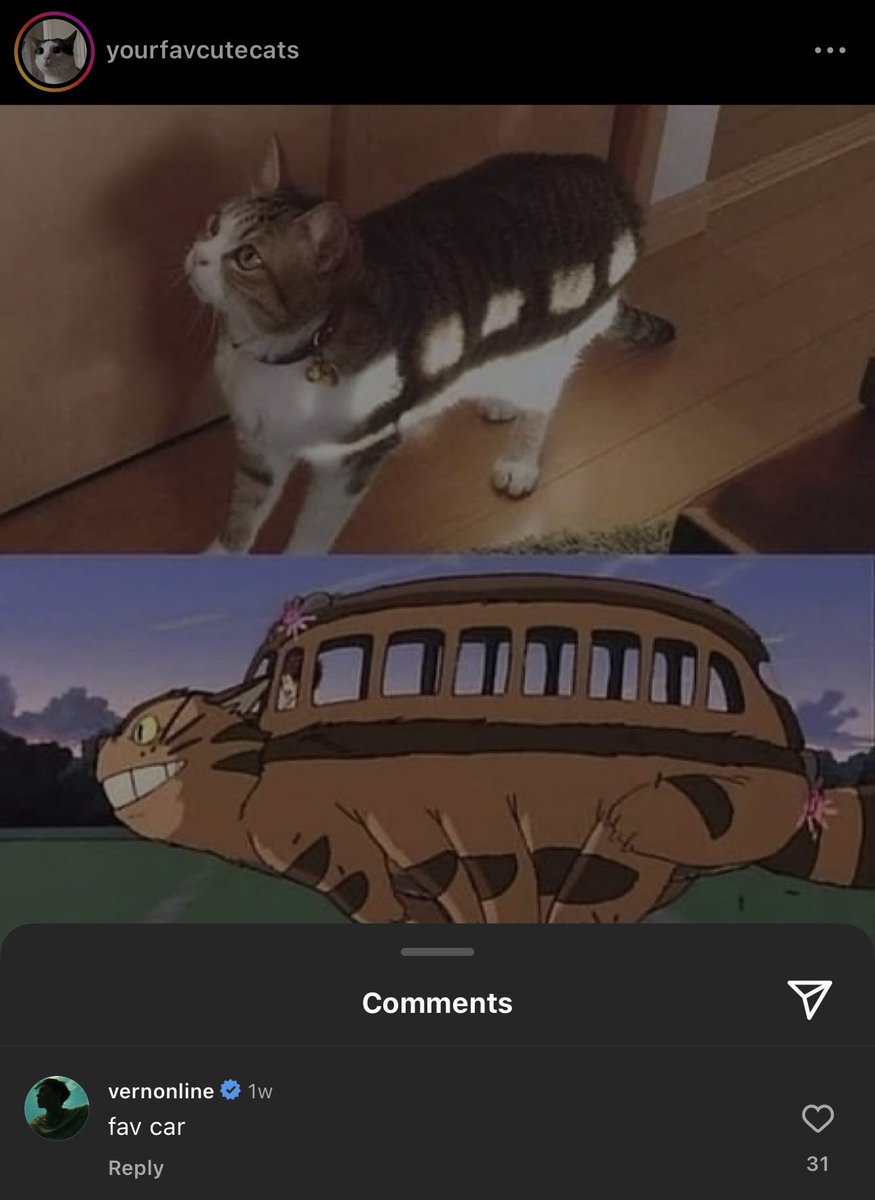 vernon commented on this ig post!

🐻‍❄️ fav car