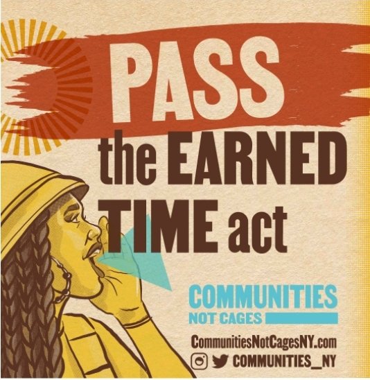 In the ‘90s, NY slashed programs for incarcerated people + dramatically cut time that could be earned off sentences. Tell your legislators we need the Earned Time Act to support personal transformation + reunite families. #CommunitiesNotCages: bit.ly/CNCNY