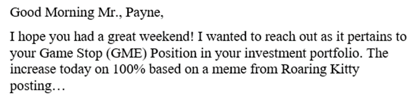 #GME 
#DiamondHands 
Got this email from one of my brokers today: