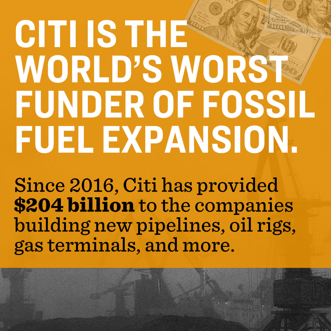 @Citi is the worst funder of fossil fuel expansion, with $204B since Paris (and $14B just in 2023!) @IEA says fossil expansion makes #netzero impossible, but Citi is still at it...
