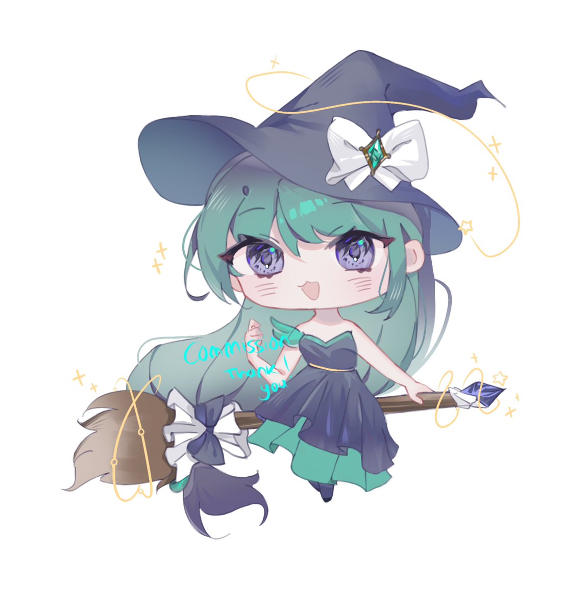 Chibi comm for @.PuyoSiang! 🪄🧹✨✨ #Commission