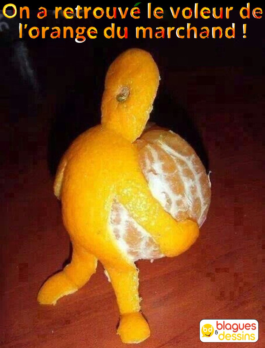 Le beaucoup meilleur du net : Le voleur d’orange Retrouvez le meilleur du net sur le site blagues-et-dessins.com/category/le-be… #LeBeaucoupMeilleurDuNet #Humour #GilbertBécaud #Orange #Mandarine #LeVoleurDelOrange